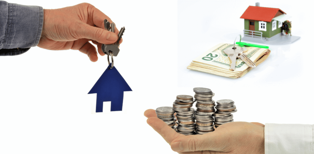 Illustration of money exchange representing performing and non-performing business notes